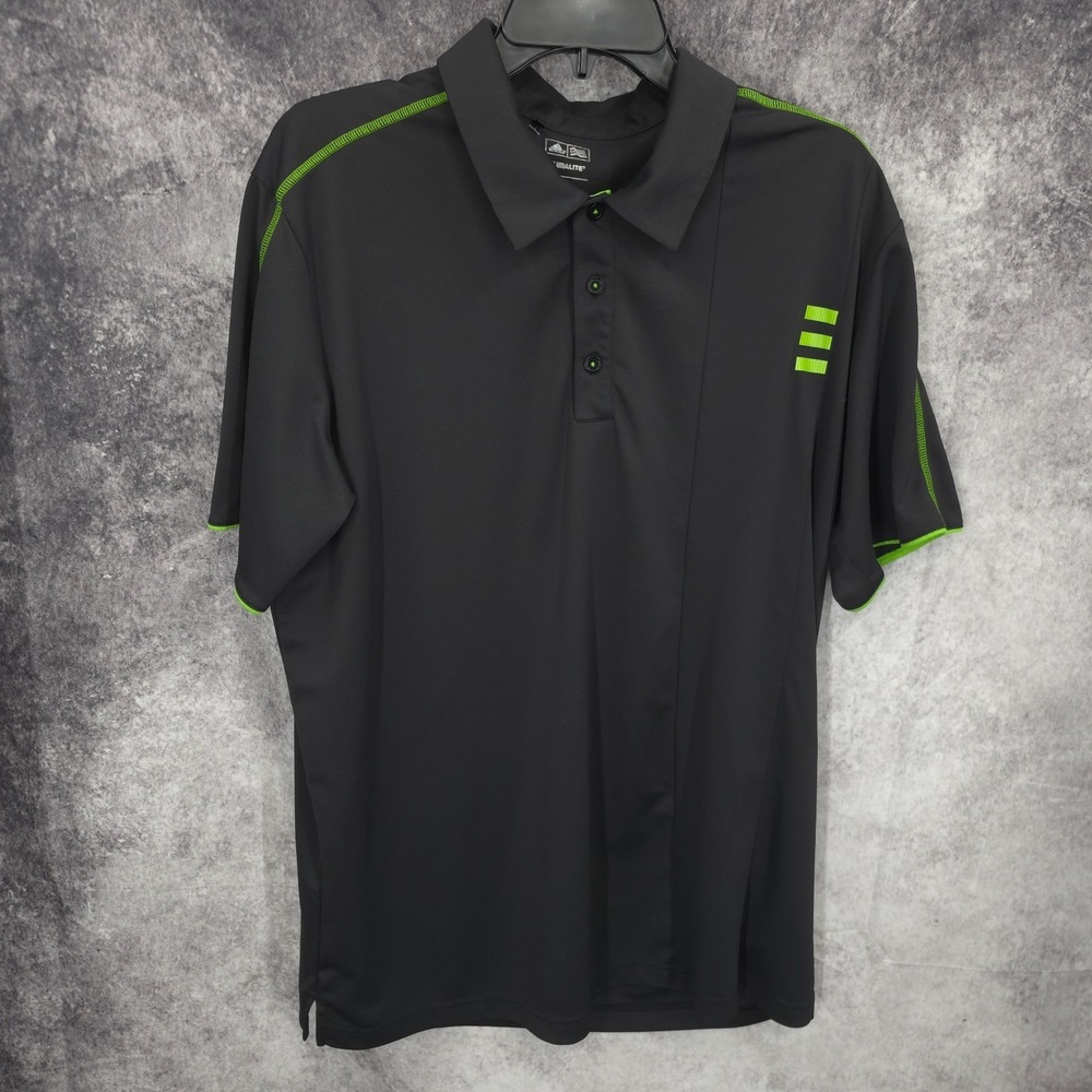 Adidas Polo Shirt Mens‎ XL Gray Climalite Golf Casual Short Sleeve Athletic